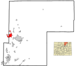 Weld County Colorado Incorporated and Unincorporated areas Windsor Highlighted